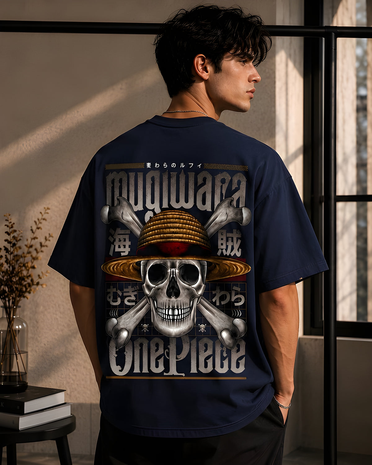 One piece pirate X Wolvenix oversized T-shirt